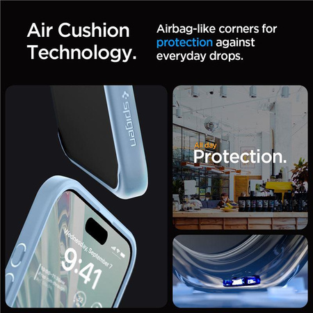 Spigen Crystal Hybrid, sierra blue - iPhone 15 Pro Max