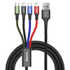 BASEUS KABEL USB 4W1 2X LIGHTNING USB 3.5A 1.2M CZARNY