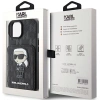 Etui Karl Lagerfeld Saffiano Cardslots and Stand Monogram Ikonik Patch do iPhone 15 - czarne