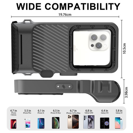 TECH-PROTECT IPX8 PRO UNIVERSAL DIVING WATERPROOF CASE GREY/BLACK