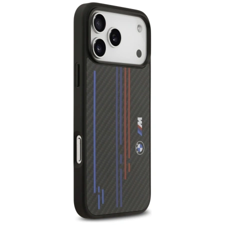 Etui BMW M Kevlar Lines & Logo MagSafe na iPhone 17 Pro Max - czarne