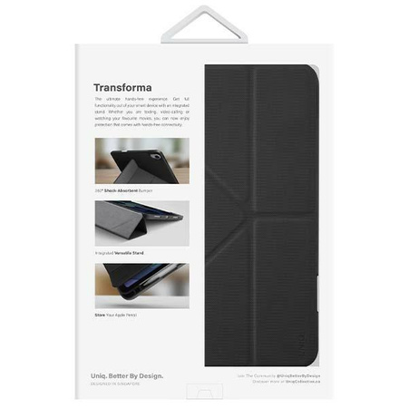 Etui Uniq Transforma na iPad 10 gen. (2022) Antimicrobial - czarne