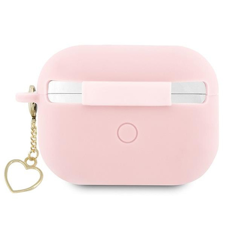 Etui Guess GUAP2LSCHSP na AirPods Pro 2 cover - różowe Silicone Charm Heart Collection