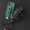 Rope case żelowe etui ze smyczą łańcuszkiem torebka smycz Samsung Galaxy S21 5G niebieski