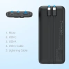 CHOETECH POWERBANK B654 10000MAH DO MICRO USB DO LIGHTNING Z WBUCZONYM
