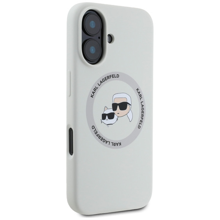 KARL LAGERFELD ETUI SILICONE DOUBLE HEADS AND CIRCLE DO IPHONE 16
