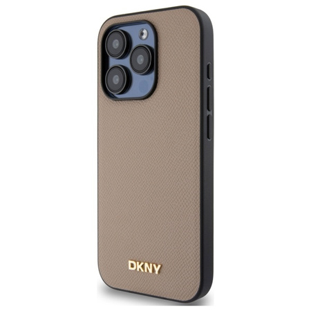 DKNY ETUI Z LOGO METALOWYM DO IPHONE 15 PRO MAX 6.7 DO MAGSAFE GRANY