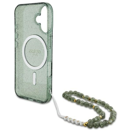 GUESS POKROWIEC MAGNETYCZNY DO IPHONE 16 PLUS 6.7 Z PEARL STRAP DO MAGSAFE