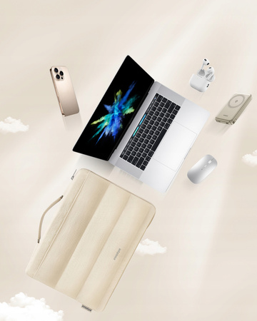 INNOSTYLE DAMSKA TORBA NA LAPTOPA 14 WODOODPORNA STRATUS SLEEVE BEŻOWA