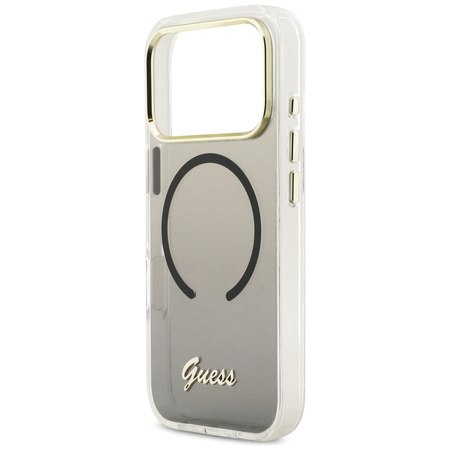 Etui Guess IML Gradient Script Metal MagSafe do iPhone 17 Pro czarny