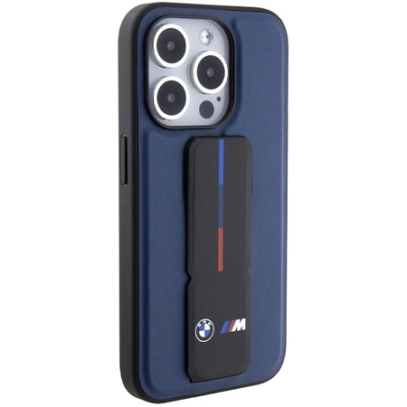 Etui BMW M Grip Stand Bicolor na iPhone 15 Pro - granatowe