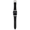 Pasek Karl Lagerfeld Saffiano Monogram na Apple Watch 38/40/41mm - czarny