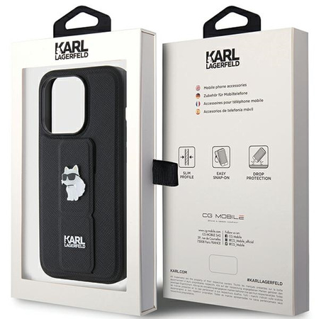 KARL LAGERFELD POKROWIEC KLHCP15XGSACHPK DO IPHONE 15 PRO MAX 6.7 GRIPSTAND