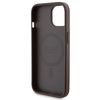 Zestaw Guess GUBPM5P15S4GEMGW iPhone15 6.1 hardcase + Powerbank 5000mAh MagSafe brązowy/brown 4G Metal Logo