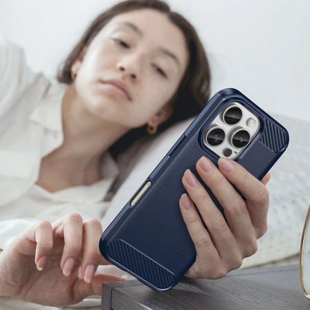 HURTEL ETUI CARBON CASE DO IPHONE 16 PRO MAX OCHRONNE Z SILIKONU NA TELEFON
