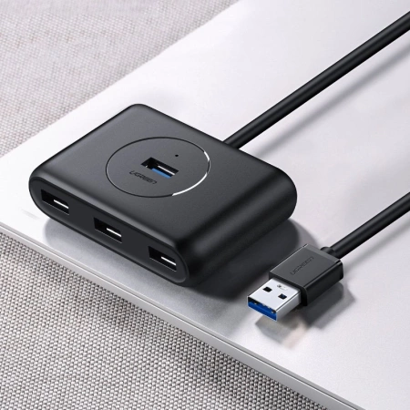 UGREEN ROZDZIELACZ HUB USB 3 2 GEN 1 4X USB DO LAPTOP PC MACBOOK CZARNY