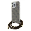 Etui Guess Crossbody Cord 4G Print na iPhone 15 Pro - brązowe