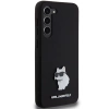 Etui Karl Lagerfeld Silicone Choupette Metal Pin na Samsung Galaxy S23+ - czarne