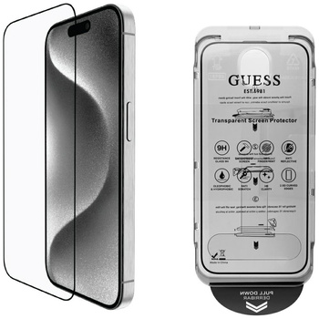 GUESS ZESTAW SZKŁA OCHRONNEGO 2W1 NA EKRAN I OBIEKTYW DO IPHONE 16 PRO MAX