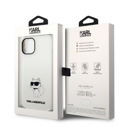 Karl Lagerfeld KLHCP14MSNCHBCH iPhone 14 Plus 6,7" hardcase biały/white Silicone Choupette