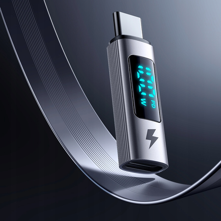 MCDODO ADAPTER PRZEJŚCIÓWKA USB-C USB TYP C SZYBKIE ŁADOWANIE 100W MIERNIK