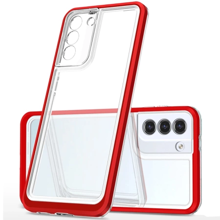 HURTEL CLEAR 3IN1 ETUI DO SAMSUNG GALAXY S22 ŻELOWY POKROWIEC Z RAMKĄ