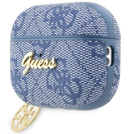Etui Guess GUAP2G4GSMB na AirPods Pro 2 cover - niebieskie 4G Charm Collection