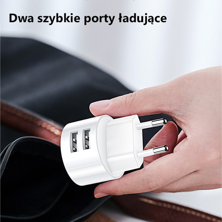 USAMS ŁADOWARKA PRZEJŚCIÓWKA SIECIOWA 2XUSB DO MAGSAFE IPHONE 12 13 14 2,1A