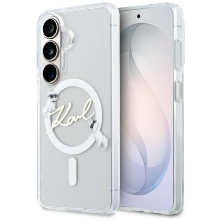 Etui Karl Lagerfeld IML KC Script MagSafe do Samsung Galaxy S26 przezroczysty