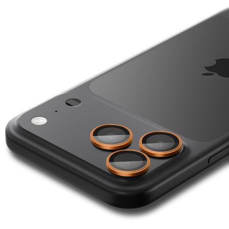 OSŁONA APARATU SPIGEN OPTIK PRO GLAS.TR ”EZ FIT” CAMERA PROTECTOR 2-PACK IPHONE 14 PRO / MAX / 15 PRO / MAX / 16 PRO / MAX / 17 PRO / MAX ORANGE