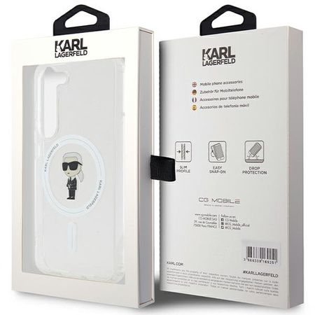 KARL LAGERFELD CASE DO MAGSAFE DO SAMSUNG S24 S921 IKONIK TRANSPARENTNY