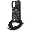 KARL LAGERFELD ETUI CROSSBODY GRAINED PATTERN LOGO DO IPHONE 16 LUKSUSOWA