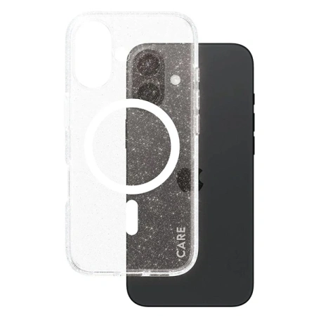 Etui CARE by PanzerGlass Flagship Star Lit Case z MagSafe na iPhone 16 - białe