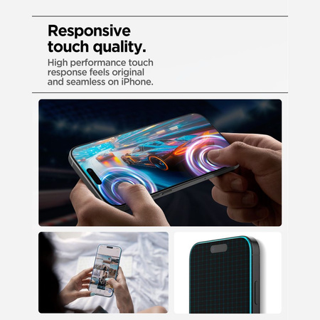 SZKŁO HARTOWANE SPIGEN ALM GLAS.TR SLIM 3-PACK IPHONE 17 CLEAR