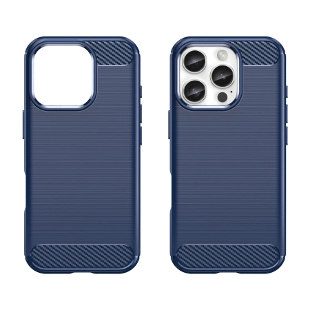 HURTEL ETUI SILIKONOWE CARBON CASE DO IPHONE 16 PRO ANTYZARYSOWE WYTRZYMAŁE