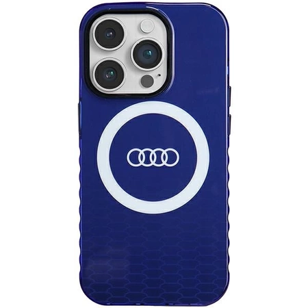 Etui Audi IML Big Logo MagSafe na iPhone 14 Pro - niebieskie