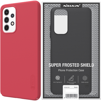 Nillkin Super Frosted Shield wzmocnione etui pokrowiec + podstawka Samsung Galaxy A33 5G czerwony