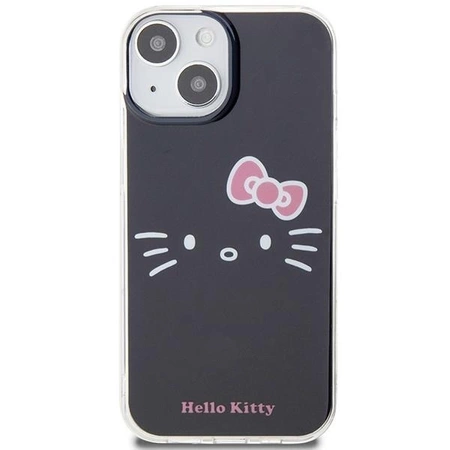 Etui Hello Kitty IML Kitty Face na iPhone 15 - czarne