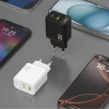 Ładowarka sieciowa Dudao A26TCEU PD QC 25W GaN USB-A USB-C z kablem USB-C - biała