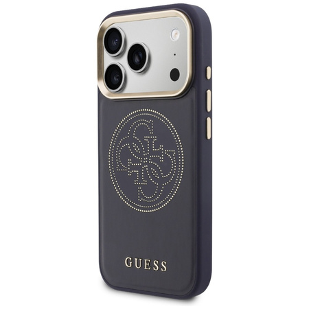 Etui Guess Perforated 4G MagSafe do iPhone 17 Pro Max niebieski