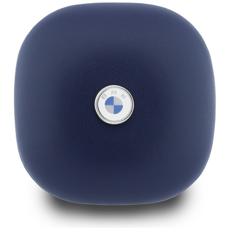 Słuchawki Bluetooth TWS BMW Leather      Metal Logo ENC granatowy