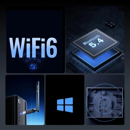 Adapter Ugreen CM878 bezprzewodowy WiFi 6 z Bluetooth 5.4 - czarny