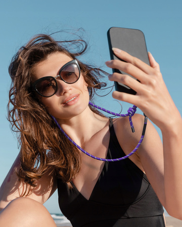 INNOSTYLE SMYCZ DO TELEFONU NA SZYJE WKŁADKA CROSSBODY MOCNA FIOLETOWA 8MM