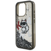 Etui Karl Lagerfeld Liquid Glitter       Choupette Logo do iPhone 16 Pro czarny