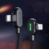 MCDODO KABEL KĄTOWY 90° USB-C LIGHTNING DWUSTRONNY DO IPHONE 13 14 LED 2M