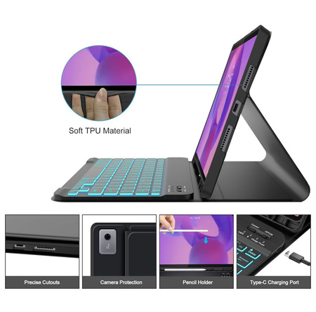 TECH-PROTECT SC PEN + KEYBOARD LENOVO IDEA TAB PLUS 12.1 TB-361 BLACK