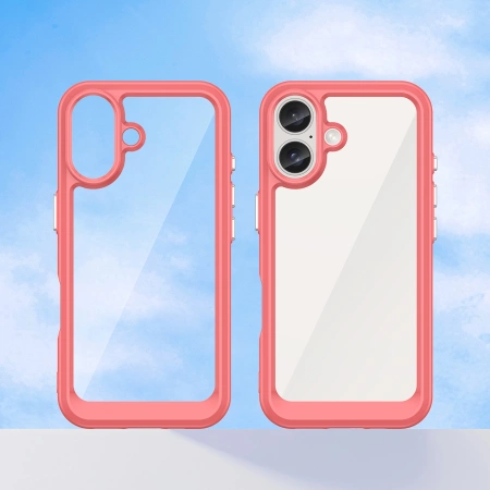 HURTEL ETUI OUTER SPACE CASE Z ŻELOWĄ RAMKĄ DO IPHONE 16 PLUS OCHRONA PRZED