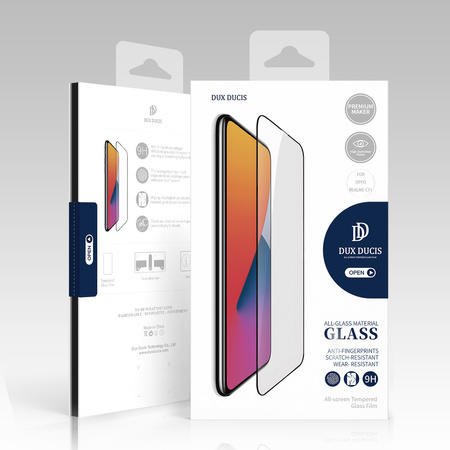 Dux Ducis 9D Tempered Glass wytrzymałe szkło hartowane 9H na cały ekran z ramką Realme C31 czarny (case friendly)