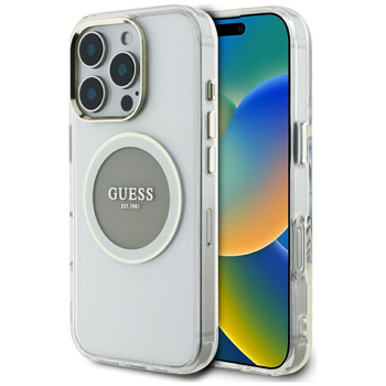 GUESS ETUI POKROWIEC MAGNETYCZNY DO MAGSAFE IPHONE 16 PRO LOGO CLASSIC