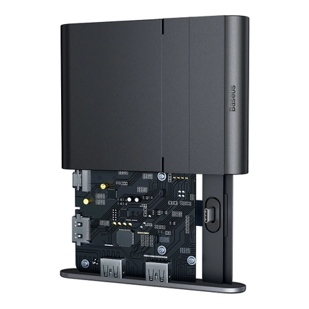 Baseus Mate stacja dokująca do telefonu USB Typ C HUB czarny (WKMD000001)